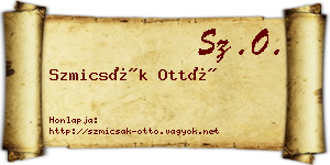 Szmicsák Ottó névjegykártya
